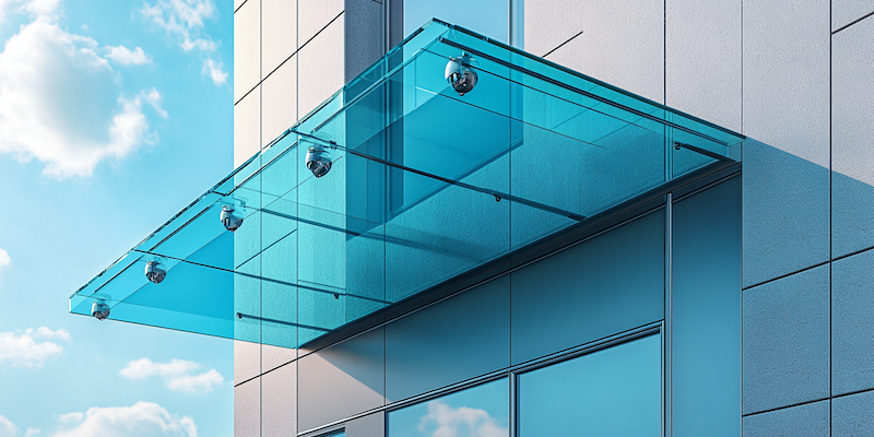 Daszek szklany nad drzwi