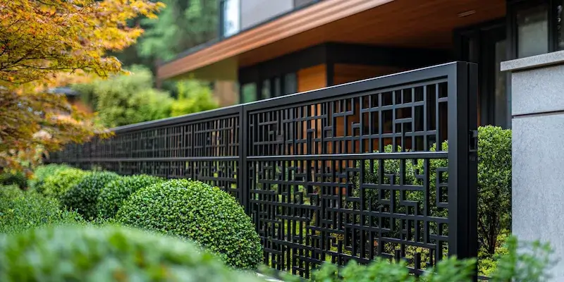 Moderne Gartengestaltung mit Zäunen aus Polen